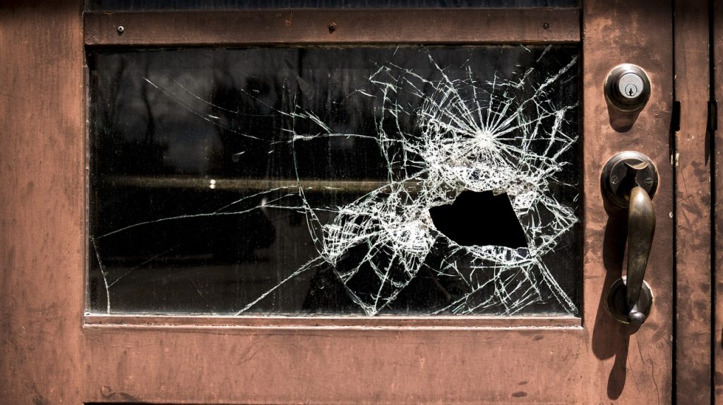 gebroken glas